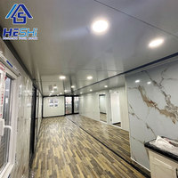 Conteneur mobile de luxe préfabriqué de 40 pieds 20 pieds Maison extensible préfabriquée de 2 3 4 5 chambres à coucher Structure en acier Maison portable