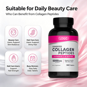 Capsule di Collagene OEM con Etichetta Privata, Integratori per lo Sbiancamento della Pelle, <span class=keywords><strong>Compresse</strong></span> di Vitamina <span class=keywords><strong>C</strong></span>, <span class=keywords><strong>Compresse</strong></span> di Peptidi Multi-Collagene - Product Image 3