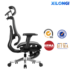 Silla Ergonómica Giratoria de Malla con Ajuste de Altura y Reposabrazos 4D de Aluminio y PU para Oficina en Casa - Product Image 2