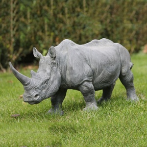 Sculpture de rhinocéros de jardin grandeur nature, sculptures de rhinocéros en bronze, art en cuivre, rhinocéros célèbre, miniature en bronze, statue en laiton historique - Product Image 6