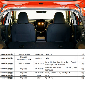 ชุดคลุมเบาะหนังเทียม5ที่นั่งสำหรับ2004-2024 <span class=keywords><strong>Subaru</strong></span> <span class=keywords><strong>Impreza</strong></span> Sedan <span class=keywords><strong>WRX</strong></span> BASE Sport LIMIT RS แบบกำหนดเอง - Product Image 2