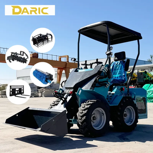 DR490 мини фронтальный погрузчик Землеройная техника компактный скользящий руль Китай скользящий руль дизельный погрузчик с креплениями - Product Image 3