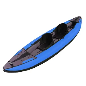 2021 New Wholesale PVC und Polyester Inflatable Kayak 2 Person Boat