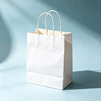 Sac de transport en papier kraft brun pliable et durable, avec impression de logo sur mesure, recyclable, pour emballage de parfums et articles artisanaux