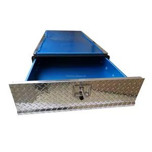 Aluminium Sliding Laci Ute Kanopi Lipat Diamondhead Toolbox dengan Atap Rak Penyimpanan Case Kit Bagian Bawah Bodi Kotak Truk Trailer