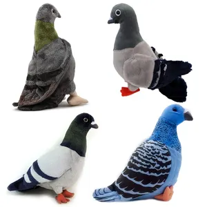 Sevimli özel tasarım dolması hayvan kuş gerçekçi gerçekçi yumuşak güvercin peluş oyuncak çocuklar için kucaklamak