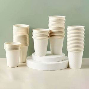 แก้วกระดาษกาแฟแบบใช้แล้วทิ้งเคลือบ PLA ย่อยสลายได้เองตามธรรมชาติ พิมพ์ลายได้ตามต้องการ เป็นมิตรต่อสิ่งแวดล้อม ย่อยสลายได้ 100% - Product Image 2