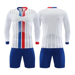 Maillot de football personnalisé à manches longues de haute qualité, respirant, séchage rapide, 100 % polyester, imprimé par transfert thermique, uniforme d'entraînement - Product Image 2