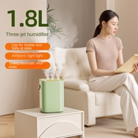 Humidificateur d'air à double pulvérisation 1800ml Diffuseur d'huiles essentielles Diffuseur d'air à ultrasons Diffuseur d'arômes électrique Humidificateur