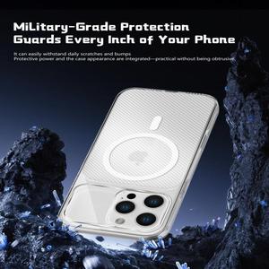 Nouvelle coque de téléphone magnétique en fibre de carbone transparente de luxe de haute qualité pour 17 16 15 14 Pro - Product Image 5