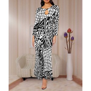 Robe de soirée style sirène à imprimé de <span class=keywords><strong>tatouage</strong></span>, tenue de style polynésien, grande taille, île du pacifique, 2023 - Product Image 5