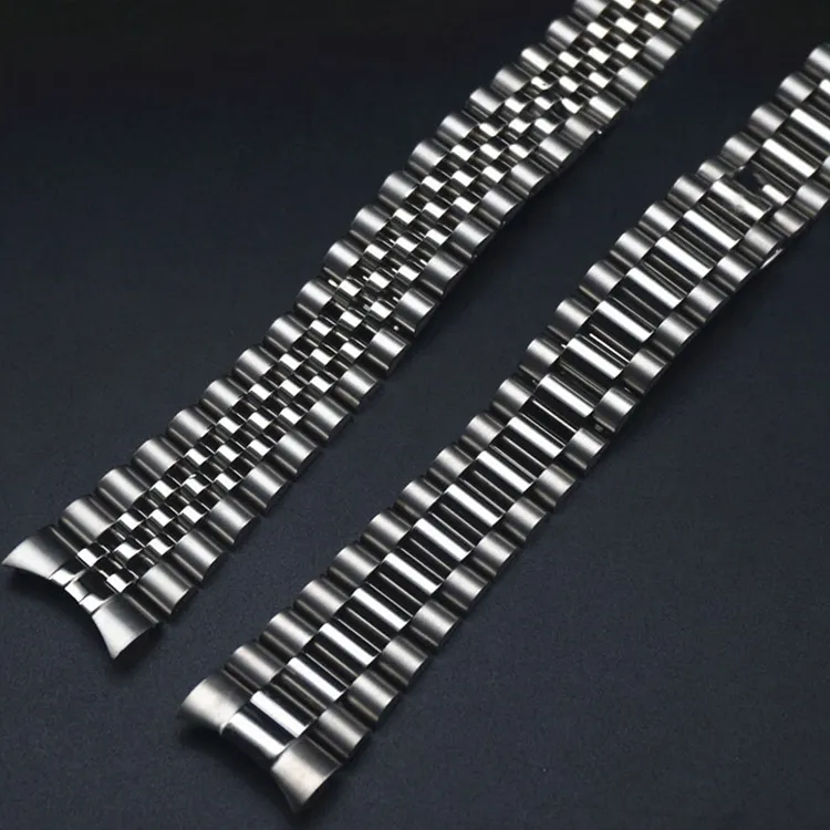 CustomizationValuable 20 مللي متر الفضة/الذهبي 316L الفولاذ المقاوم للصدأ سلسلة حزام (استيك) ساعة ل Rollex