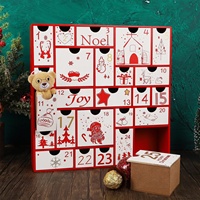 Calendrier de l'Avent de Noël personnalisé de haute qualité avec compte à rebours de 25 jours, chocolats, emballages de calendrier de Noël
