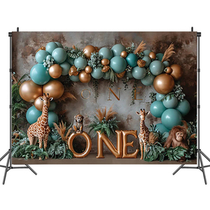 Photographie fond Safari Jungle forêt <span class=keywords><strong>animaux</strong></span> bois enfant fête d'anniversaire Portrait décor toile <span class=keywords><strong>de</strong></span> fond <span class=keywords><strong>Photo</strong></span> Studio - Product Image 1