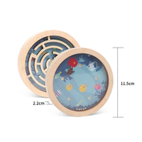 Venta caliente niños laberinto juguetes educativos Mini laberinto de madera juego de mesa de madera y laberinto rompecabezas tablero niños juguetes niños