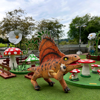 Dinosaure animatronique réaliste personnalisé, télécommandé, marchant et sautant, robot Dimetrodon, animal de compagnie robotique pour usage en centre commercial intérieur