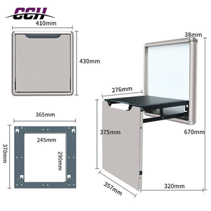 كرسي قابل للطي يثبت على الحائط، مقعد مخفي للشرفة، مقعد أحذية مخفي في الحائط - Product Image 2