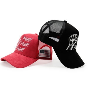 Brodé Concevez votre propre casquette de camionneur en daim à 5 panneaux en maille personnalisée de haute qualité - Product Image 2