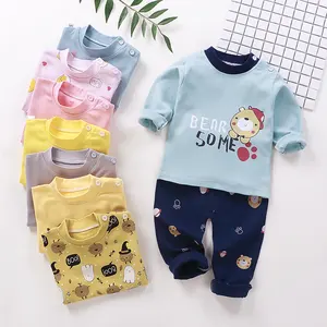Set Pakaian Bayi Musim Gugur dan Dingin, Setelan Pakaian Bayi Lengan Panjang + Celana Panjang Kartun Nyaman Anak Laki-laki Perempuan Setelan Pakaian Bayi 2021
