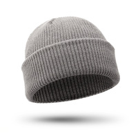 Fabriek Custom Borduurlogo Effen Kleuren Beanies Fabrikant Unisex Sport Cuffless Enkele Manchet Winter Gebreide Hoeden Beanie