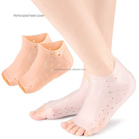 Chaussettes en gel à bout ouvert pour soins des pieds, protège-talons, manchon hydratant pour spa, coussinets de sécurité en silicone pour talons de chaussures de sport