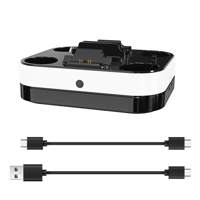 Game Controller 3 in 1 Charging Dock for PS Portal/PS5 Charging Colorful RGB Light Charger Station