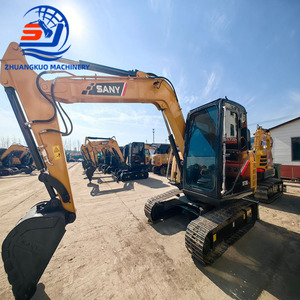 Excavadora de cadenas Sany SY75C seminueva, 7.5 toneladas, miniexcavadora original Sany SY75C usada en venta - Product Image 1