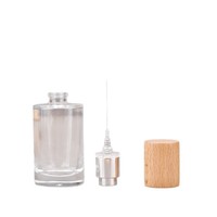 Flacon de parfum cylindrique à baïonnette de 30 ml, bouchon à vis, en verre rond, vide, portable, vaporisateur fin pour voyage, sans diffuseur à roseaux