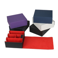 Boîte de rangement en cuir Yugioh 6 en 1 personnalisée une pièce Boîte de rangement pour jeu de cartes Jeu de société Trading Pu Deck Box