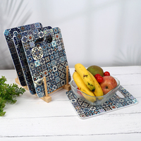 Sous-plat rectangulaire en céramique personnalisable et écologique, grand format, vierge pour sublimation, pour protection de table et de casseroles