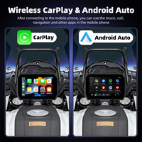 Navigation Moto GPS 5 Pouces 500 Nits Étanche IP67 avec DVR TPMS Indication de Vitesse CarPlay Sans Fil Android Auto