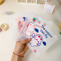 Sac à fermeture éclair givré mignon dessin animé fille coeur biscuit bonbons emballage pochette petit masque stockage bonbons sac translucide