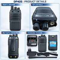 Radio numérique bidirectionnelle DMR Kirisun DP405, 256 canaux, 16 zones, IP54, talkie-walkie analogique numérique portable pour la sécurité