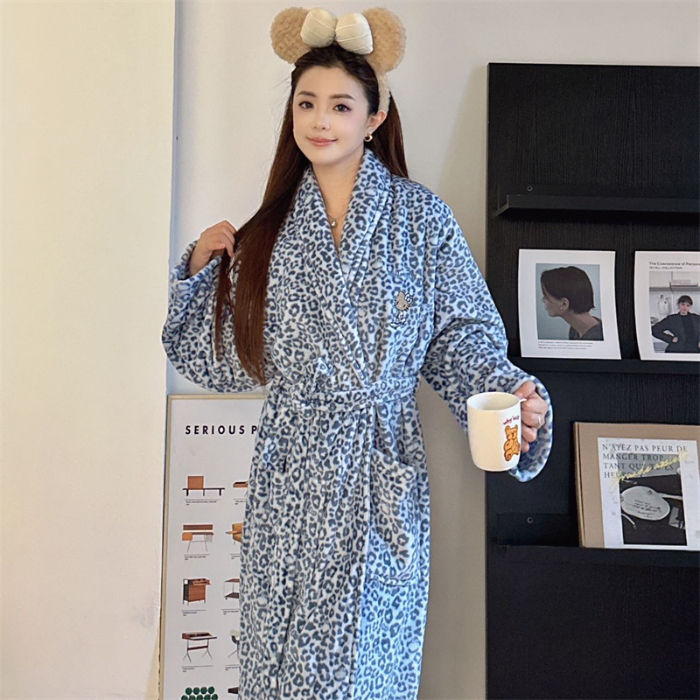 RS-WD283# Camisón de Leopardo Azul