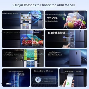 Refrigerador Doméstico de Cuatro Puertas con Puerta Francesa, Sin Escarcha, Enfriado por Aire, Gran Capacidad, Clase de Eficiencia Energética Ultrafino - Product Image 4