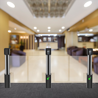 Control de Acceso de Alta Velocidad Bidireccional para Hoteles, de Aleación de Aluminio, con Canal Ancho, Seguridad para Peatones, Reconocimiento Facial, Tarjeta Facial y Código QR