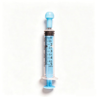 Seringue d'alimentation vétérinaire jetable de 5 ml sans aiguille, distributeur oral pour animaux de compagnie avec embout en silicone