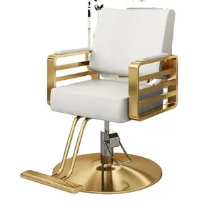 High quality salon furniture barber shop beauty chair golden barber chair wholesale salon equipment