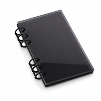 Carnet de notes à 6 anneaux en PP transparent fumé personnalisé, organiseur de planification, journal rechargeable, coins arrondis, pour bureau, OEM, ODM, vente en gros