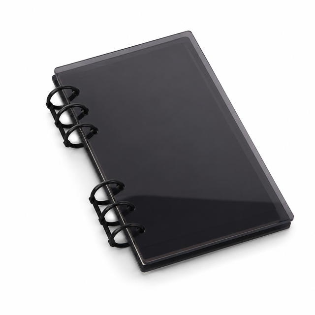 Custom Smoky Transparent PP 6 Ring Binder Notebook Planner Organizer Refillable Journal Rounded Corner Office OEM ODM Wholesales