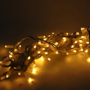 Waterproof Rubber Black Cable 10m 100leds Fairy Lights Outdoor Decoration Led Christmas Light String