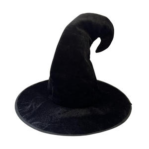 หมวกฮาโลวีนสำหรับงานปาร์ตี้หมวกแม่มดหมวกพ่อมดหมวกแม่มดทรงแหลมสีดำหมวกแม่มดขนาดเล็กโรงงาน - Product Image 6