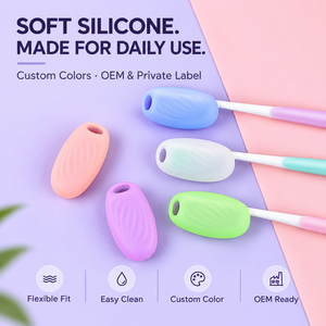 Étui de protection en silicone souple pour brosse à dents, portable pour voyage et extérieur, logo personnalisé acceptable - Product Image 1