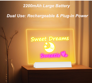 Veilleuse LED avec message du Nouvel An, contrôle tactile, alimentation USB, design moderne, lumière chaude colorée pour bébés et enfants - Product Image 6