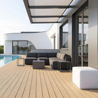 Tablas de Terraza WPC de Alta Resistencia Everwall, Planchas Compuestas Resistentes a Impactos, Duraderas, con Ranuras, para Pisos Exteriores
