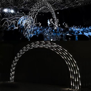 Custom LED Warm Cold Light Meteor <strong>Starry</strong> Sky Arch Metal Wedding Arch <strong>Backdrop</strong> - Product Image 3