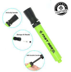 <span class=keywords><strong>Pompe</strong></span> à ballon de football FAST BEE, noir et vert, logo personnalisé, portable, 8 pouces, <span class=keywords><strong>double</strong></span> <span class=keywords><strong>action</strong></span>, légère, étanche, ABS - Product Image 1