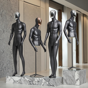 Soporte de exhibición FRP masculino alto exclusivo de cuerpo completo duradero con <span class=keywords><strong>busto</strong></span> de Maniquí de cabeza y tela para exhibición de sombreros - Product Image 1