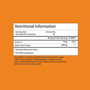 Gomitas de Vinagre de Sidra de Manzana OEM, Suplemento Dietético con Vitamina E, Sin Azúcar, Apoyo para la Salud Intestinal, Gomitas para Bajar de Peso - Product Image 2