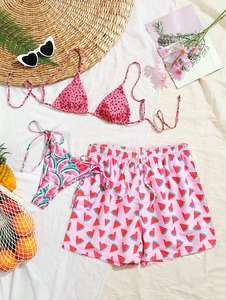 Ensemble de bikini sexy pour femmes, caleçon de bikini <span class=keywords><strong>en</strong></span> coton côtelé minuscule, multipacks, ensemble de bikini sexy <span class=keywords><strong>en</strong></span> deux pièces pour femmes matures et rondes, 2023 - Product Image 3